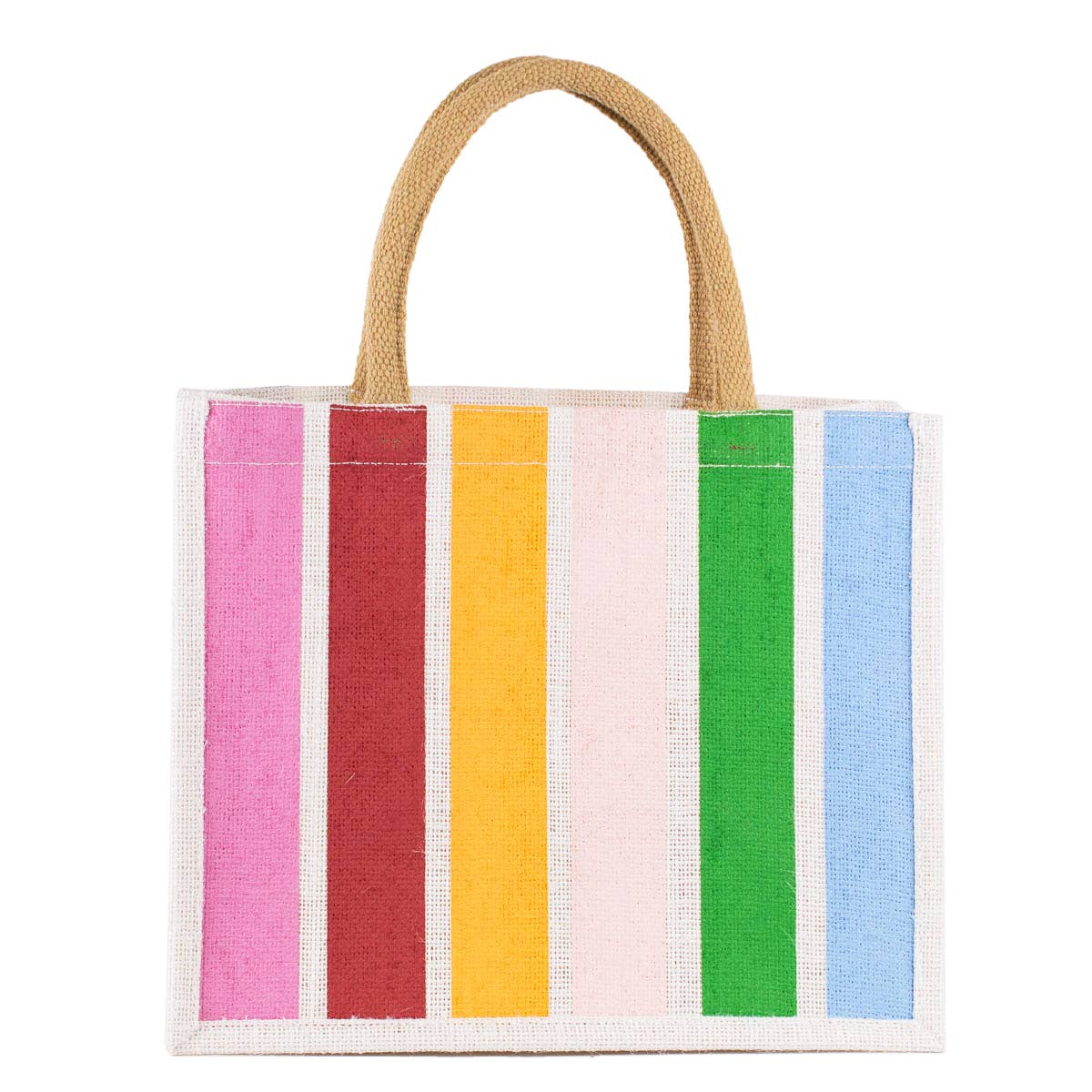 Morgan Stripe Gift Tote White/Multi 12x10x8