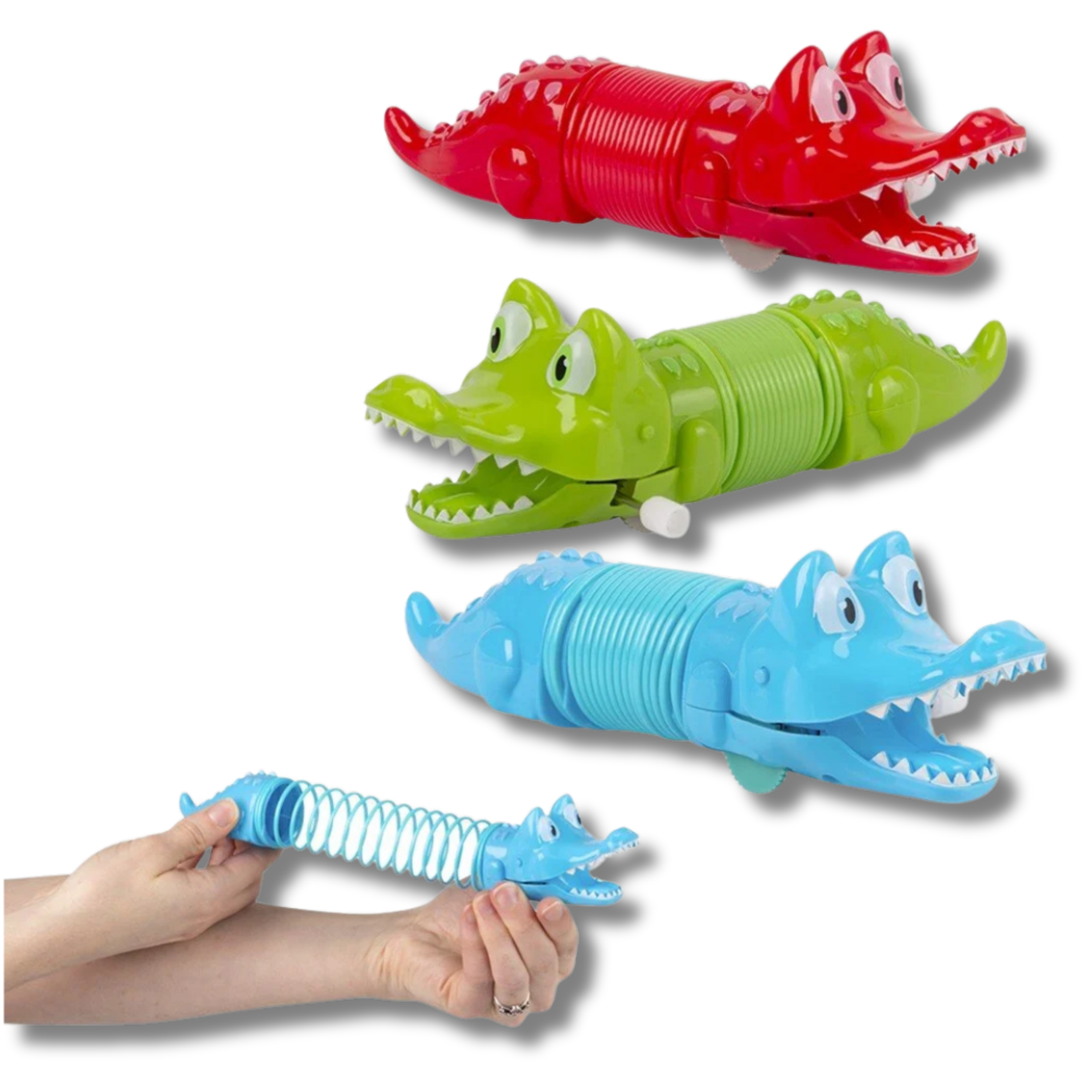 Wind Up Alligator Coil Spring Fidget Kids Toy- Assorted