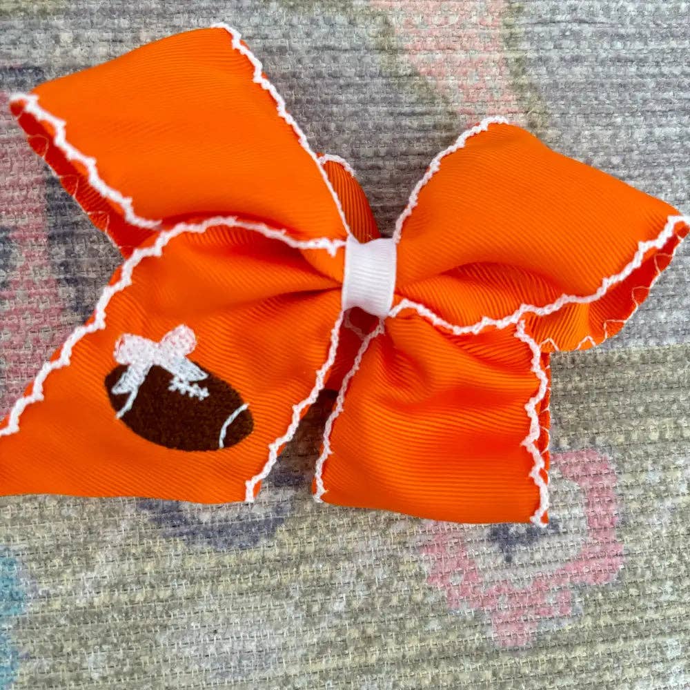 Classic Grosgrain Moonstitch Hair Bow - Large