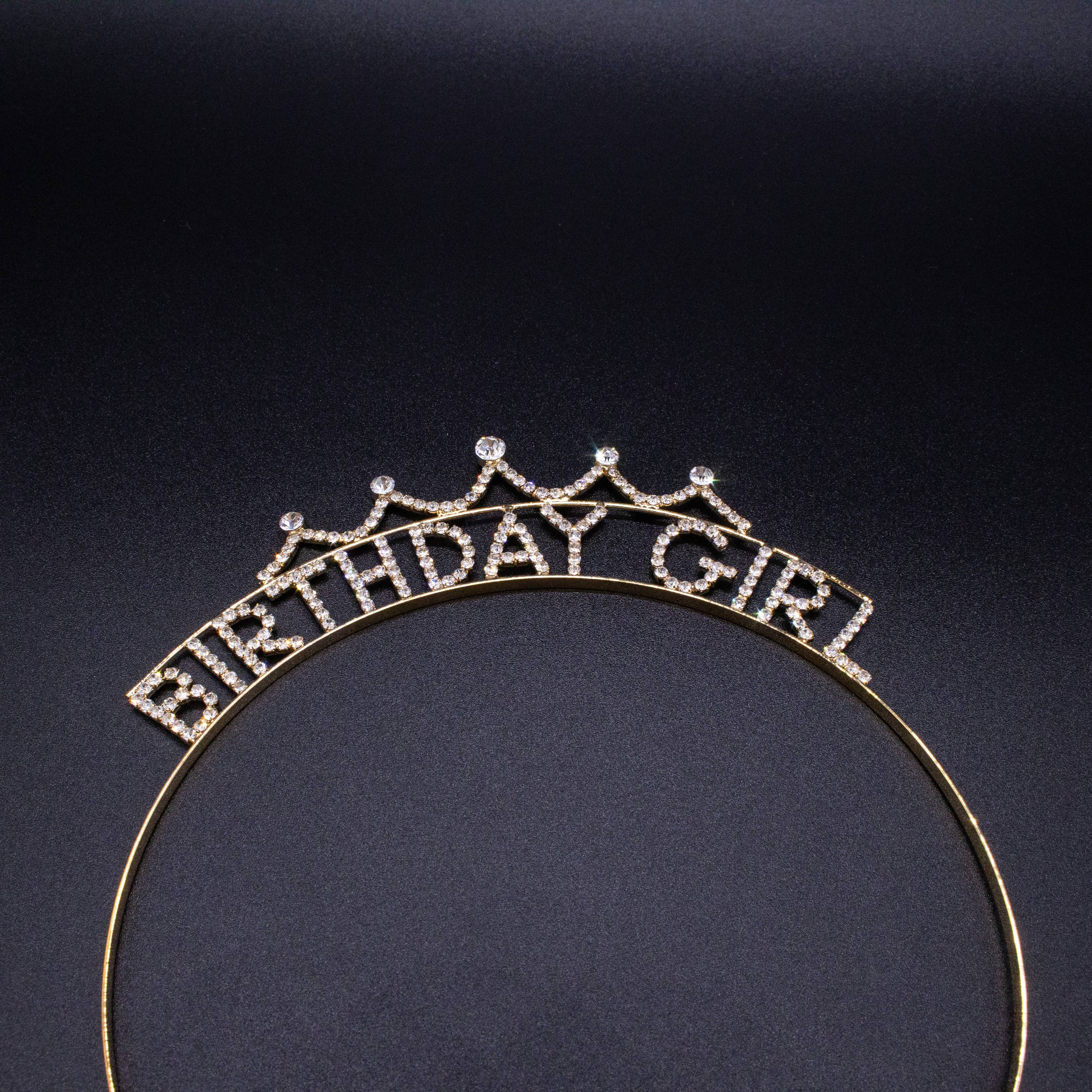 Happy Birthday Headband - Sparkle Rhinestone Crowns Tiaras