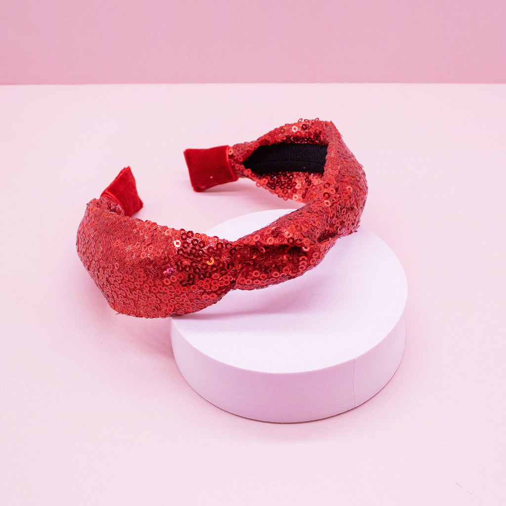 Sequin Knot Headband - Valentine's, Christmas, St. Patrick's