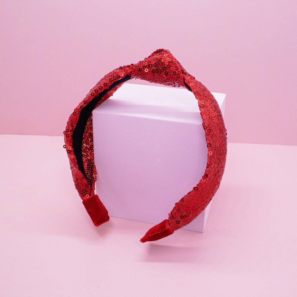 Sequin Knot Headband - Valentine's, Christmas, St. Patrick's