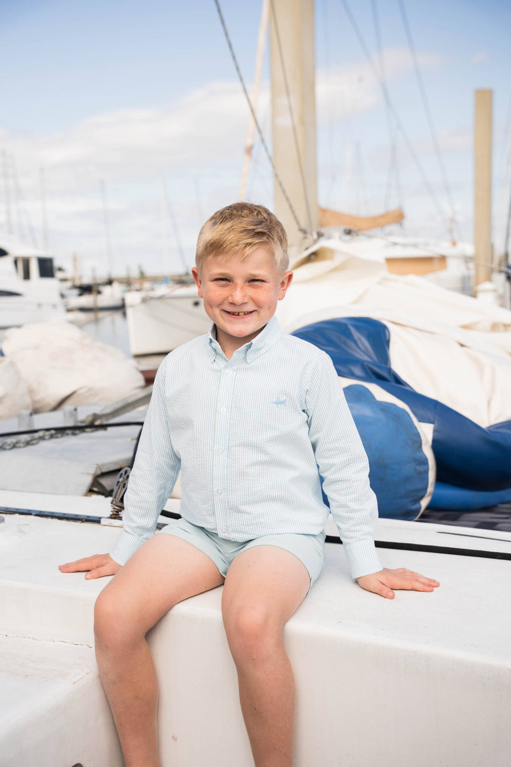 Carter Oxford Shirt Coastal Stripe Seersucker