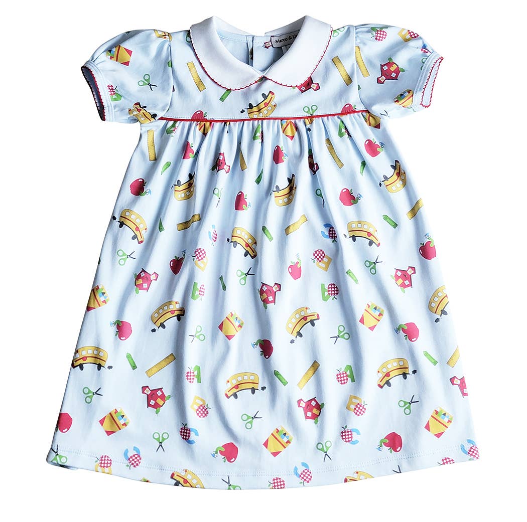 Back To school Float Girl dress Pima Cotton