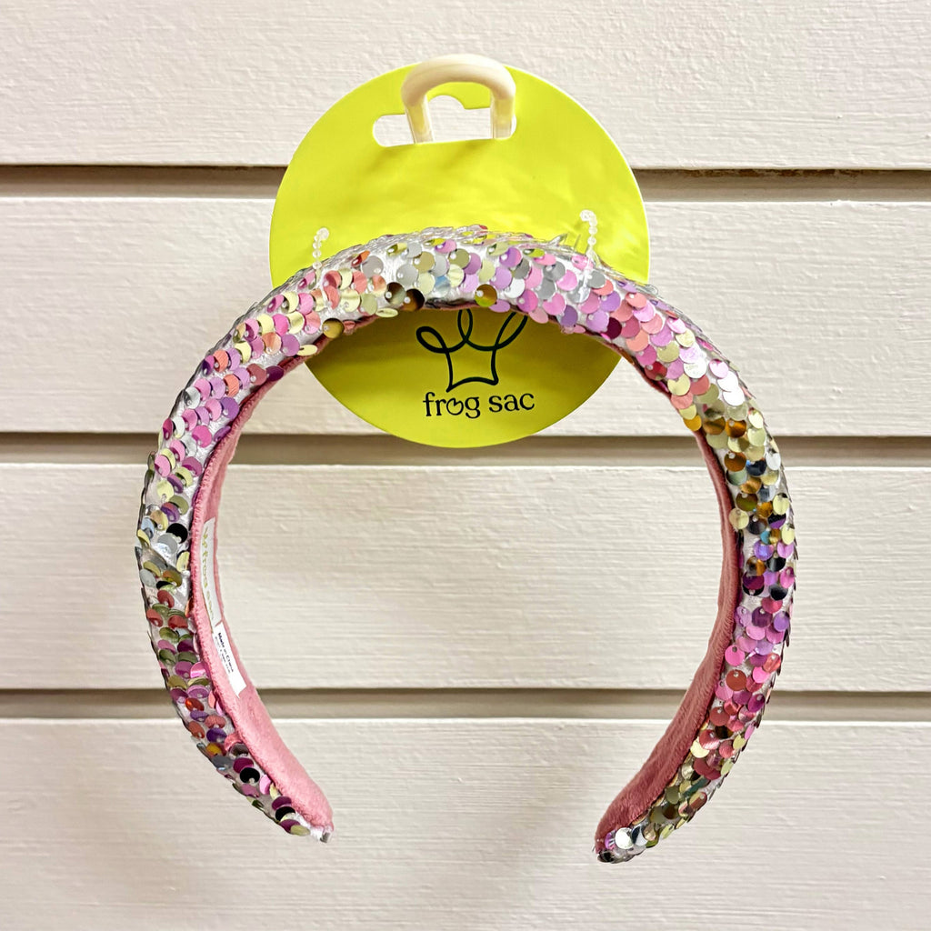 Rainbow Sequin Headband - Kids Padded Hair Band