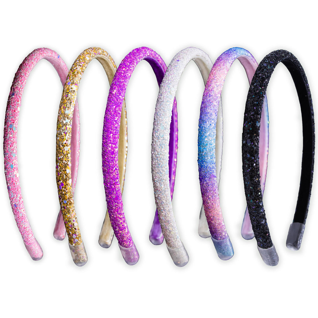 Glitter Headband - Thin Hairbands for Kids