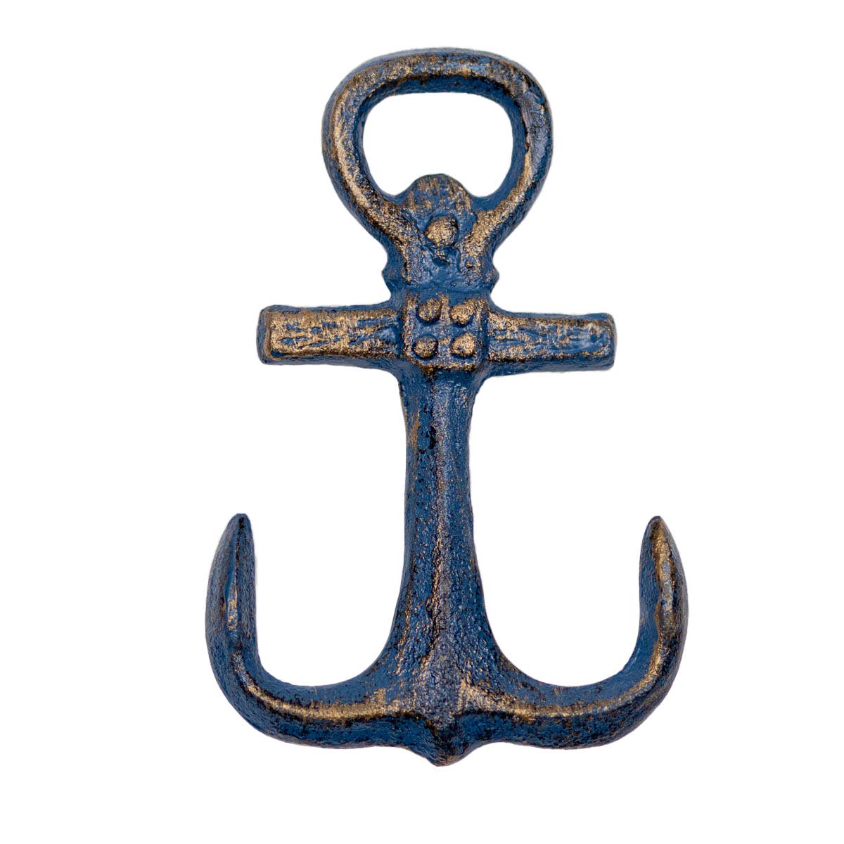 Anchor Bottle Opener   Antique Blue   2.75x4.5