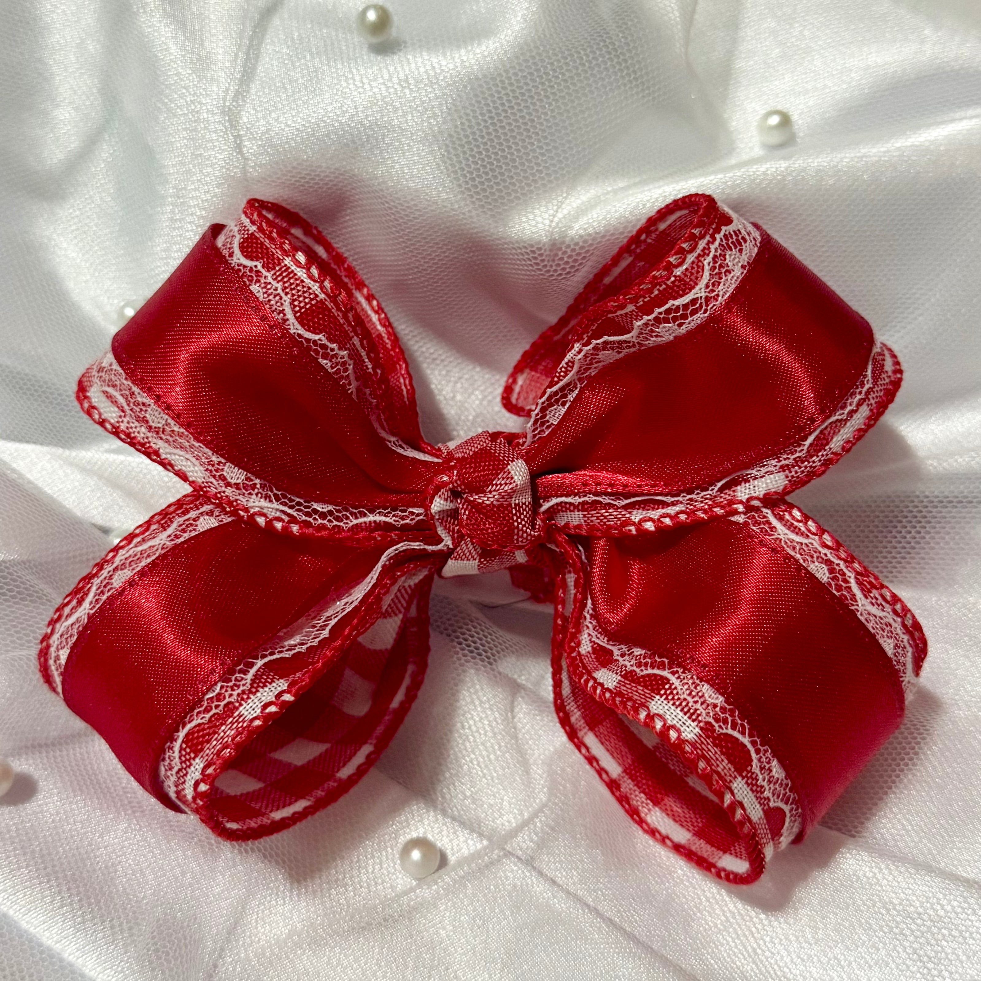 Gingham 3 Layer Bow