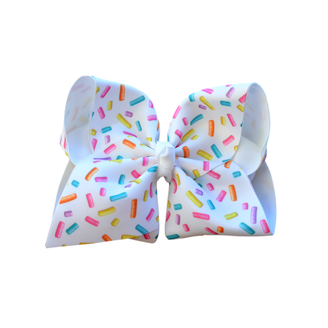 Sprinkles Layered Printed Bow