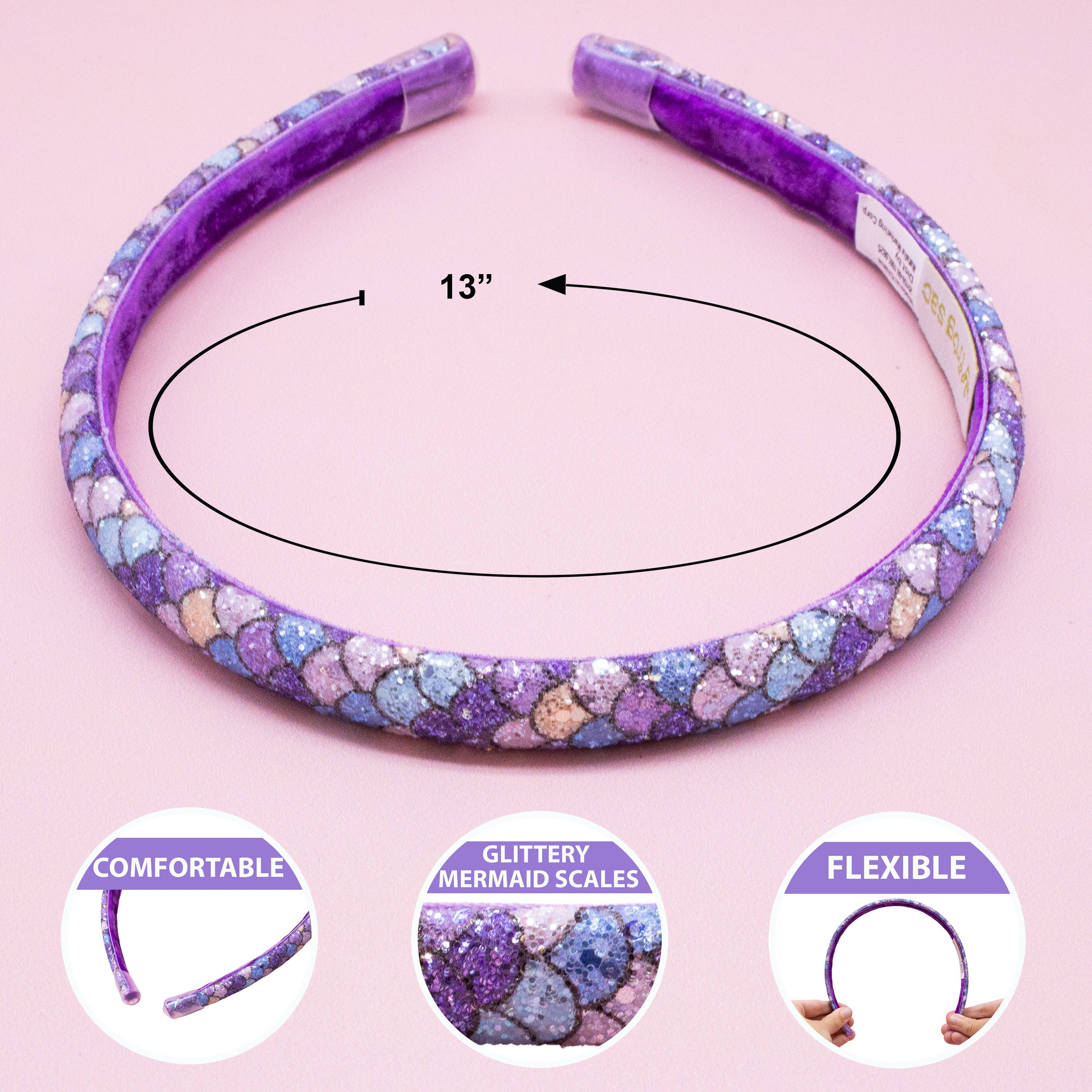 Mermaid Headband - Kids Thin Non Slip Hair Accessories