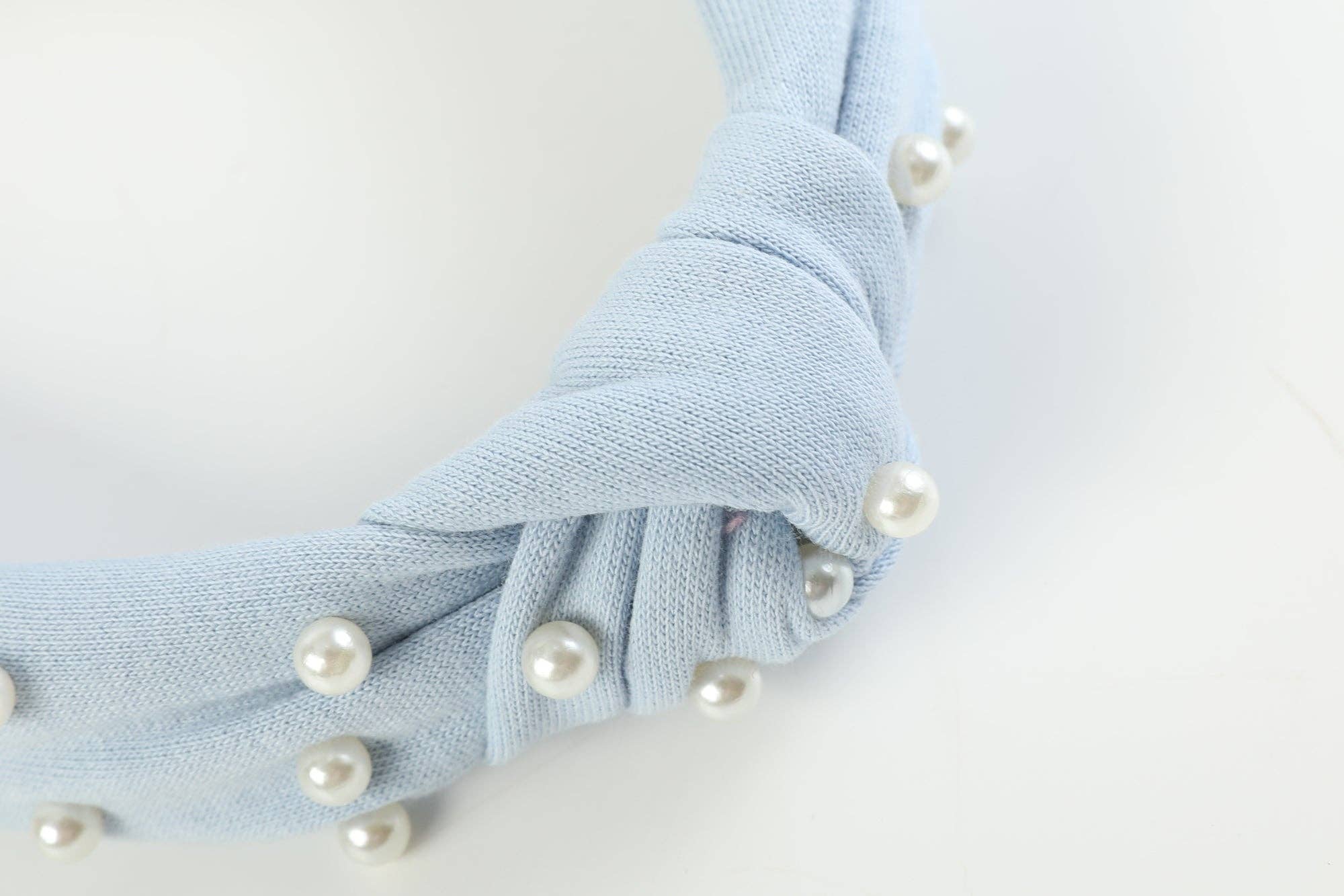 Ruffles - Blue Knot Imitation Pearl Headband