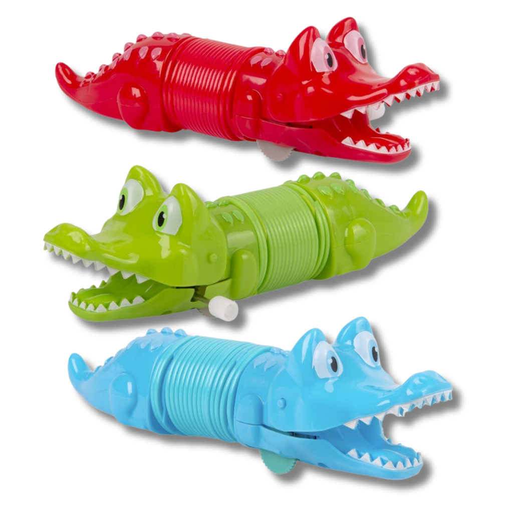 Wind Up Alligator Coil Spring Fidget Kids Toy- Assorted