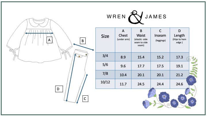 Kids Dark Teal Corduroy Pocket Bow Winter Pant Set