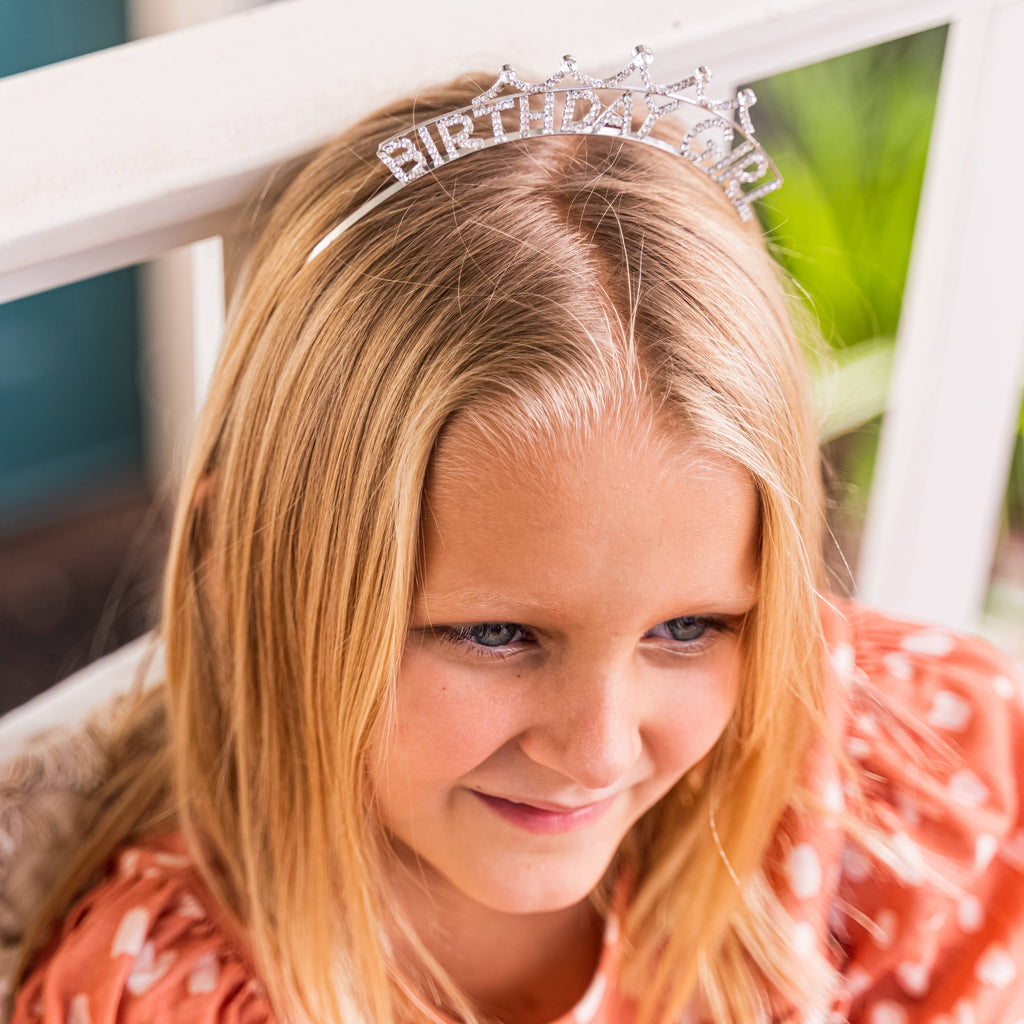 Happy Birthday Headband - Sparkle Rhinestone Crowns Tiaras