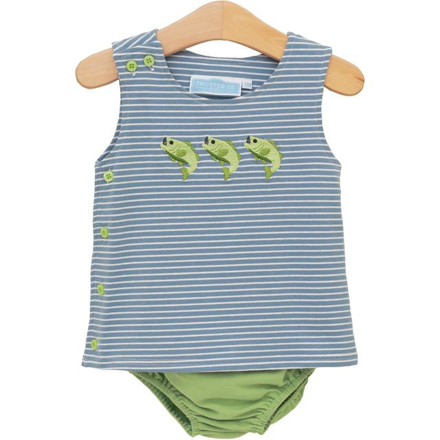 Hooked on fishing diaper set