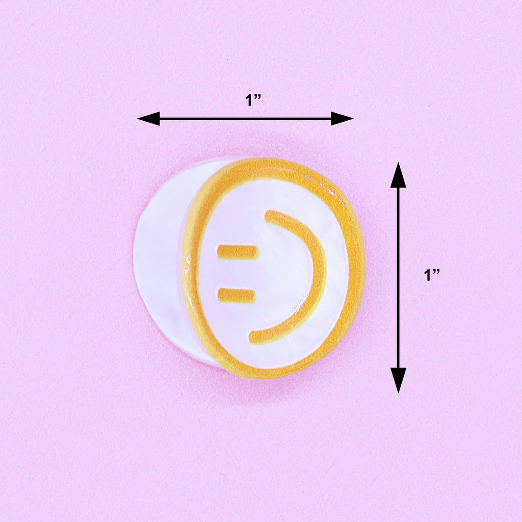 Small Emoji Smiley Face Hair Claw Clips - 4 Pack