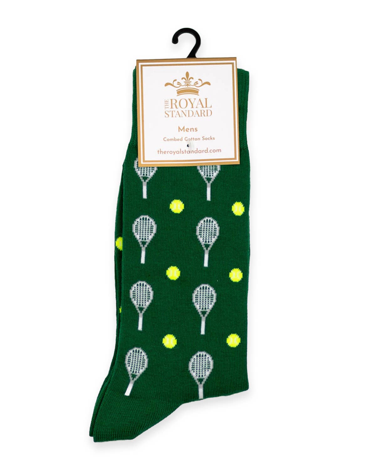 Men's Tennis Socks Green/White   One Size