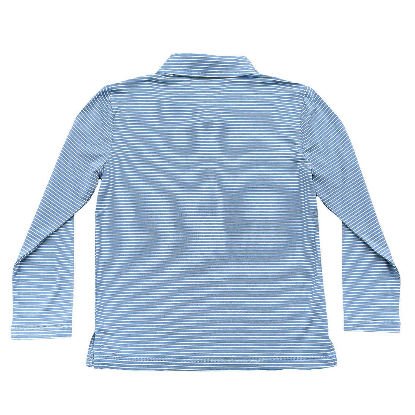 Banks Boys Performance LS Polo Blue/White Stripe 