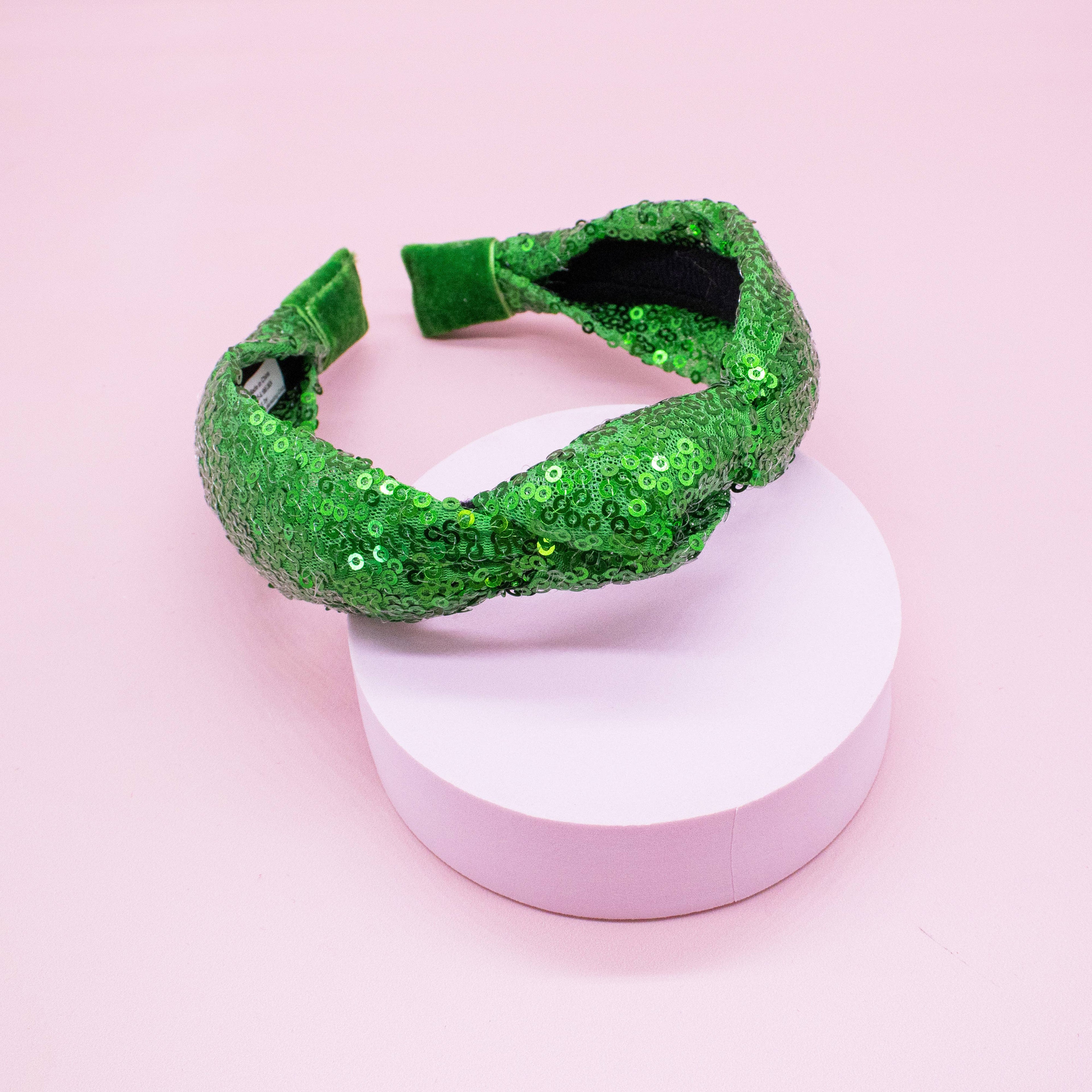 Sequin Knot Headband - Valentine's, Christmas, St. Patrick's