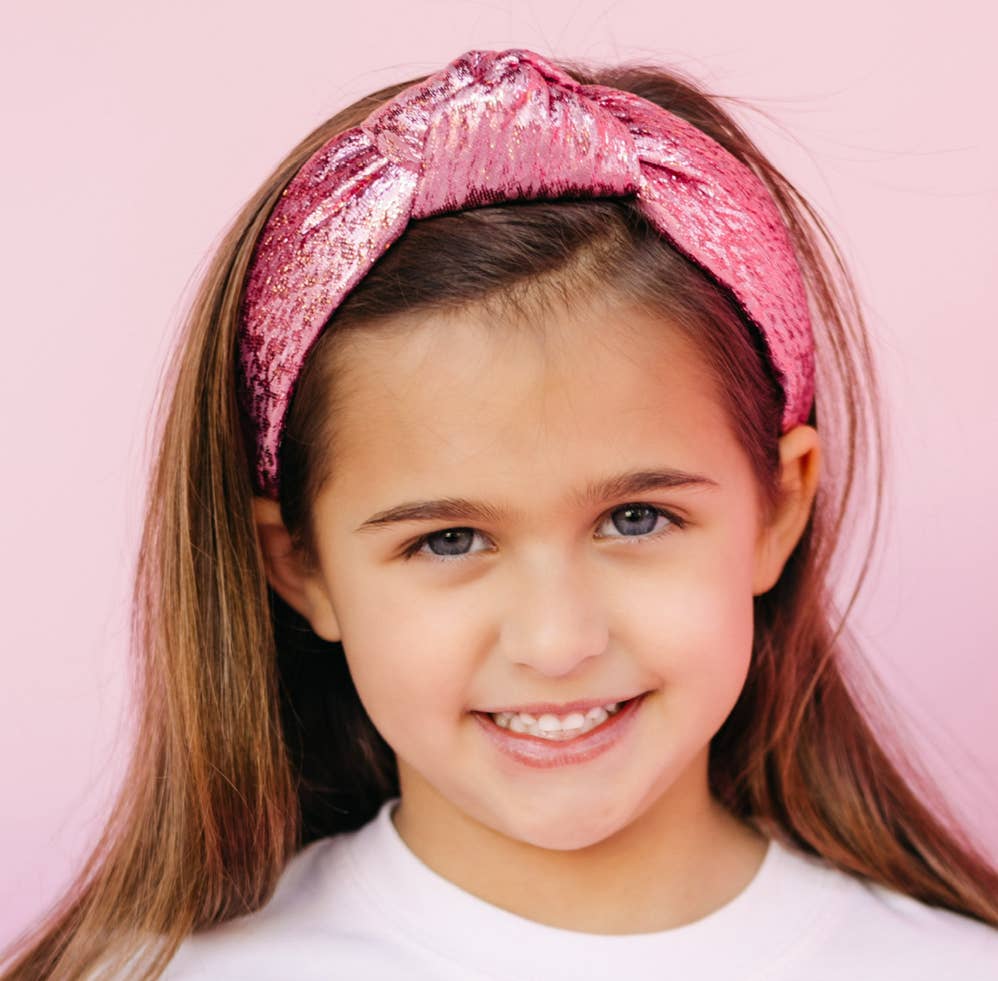  Pink Tinsel Knotted Headband
