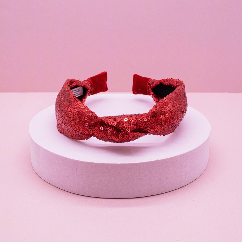 Sequin Knot Headband - Valentine's, Christmas, St. Patrick's