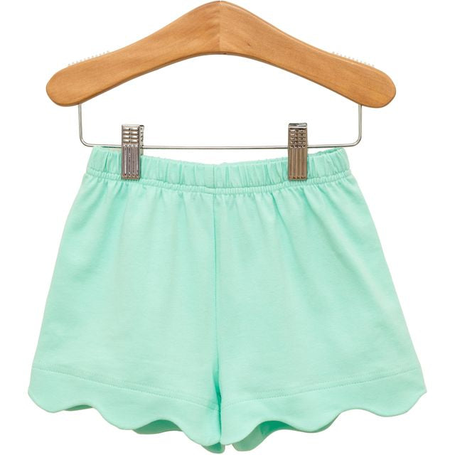 Mint Scalloped Shorts