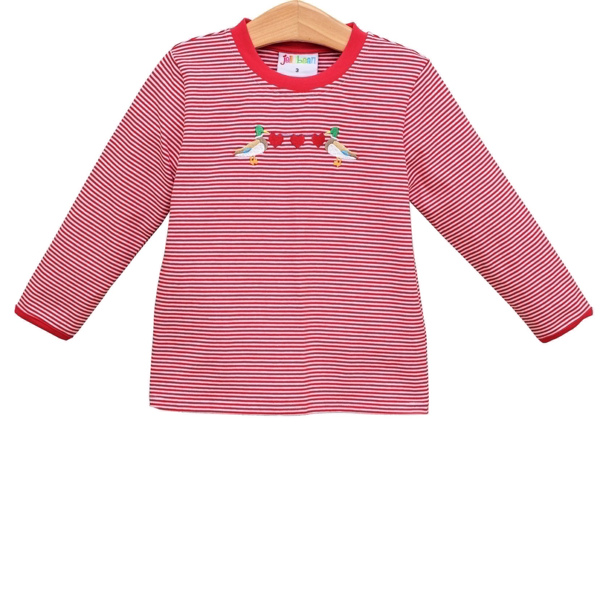 Striped Duck Valentines Shirt