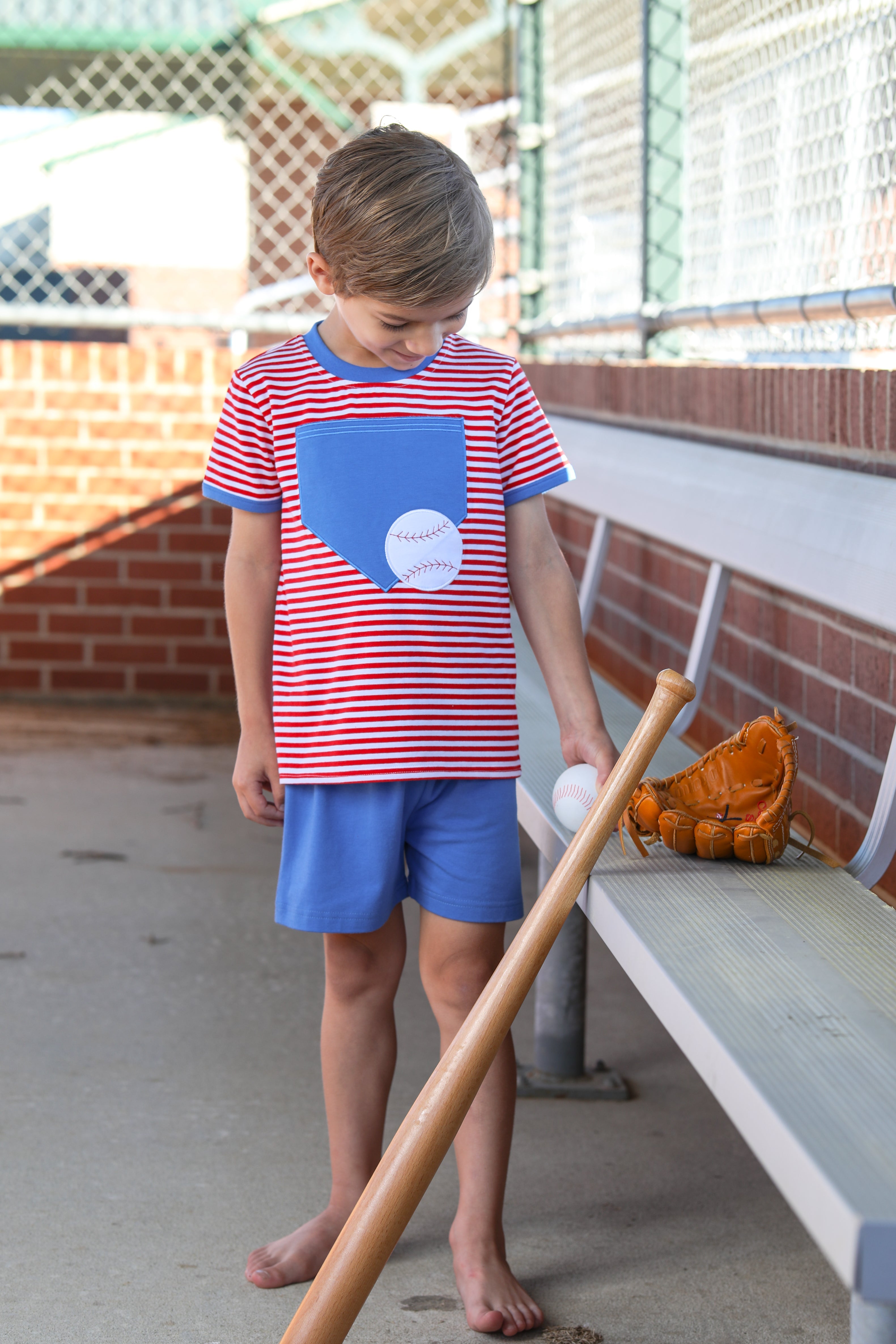 Baseball Pocket Short Set by Trotter Street