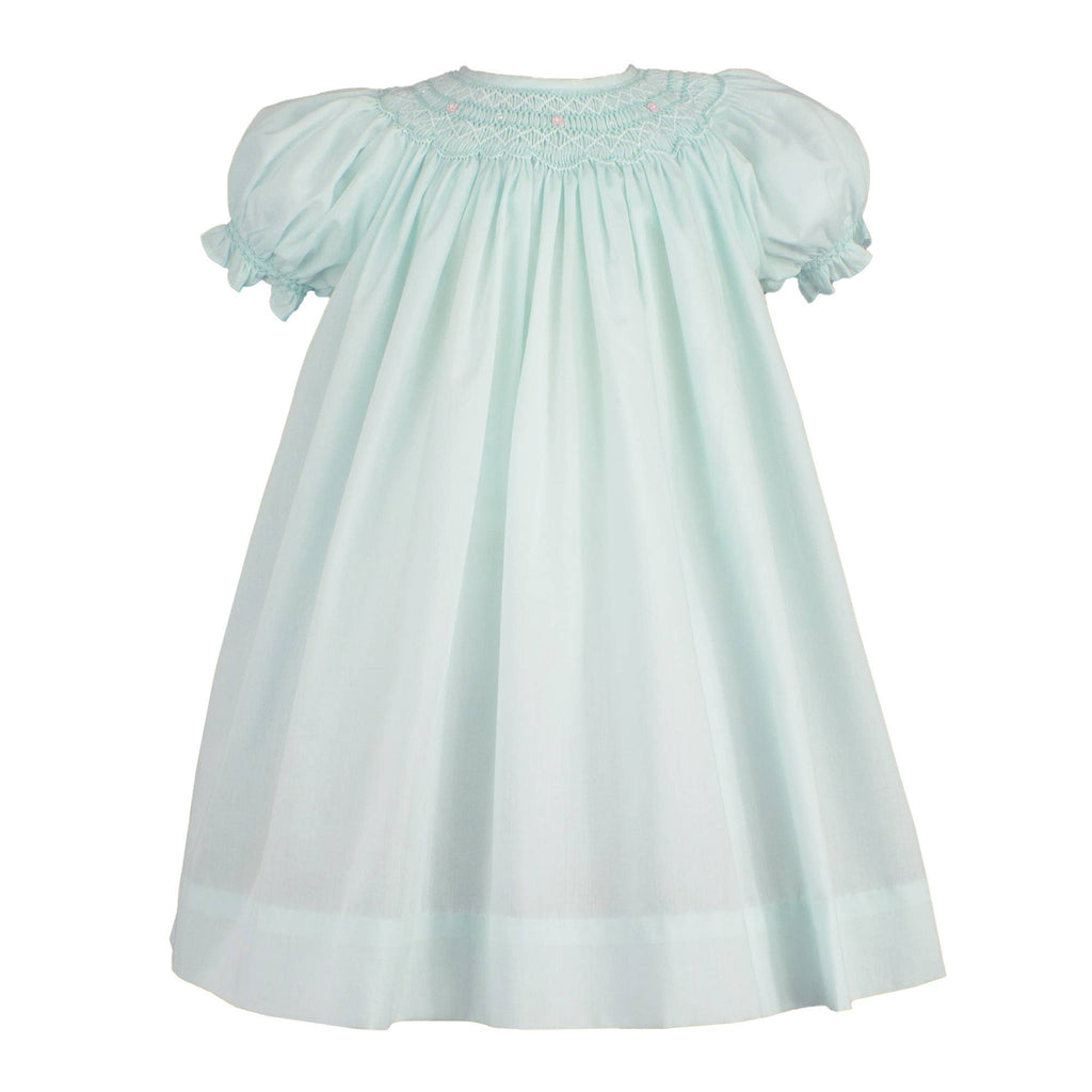 Bishop Smocked Dress with Pearls