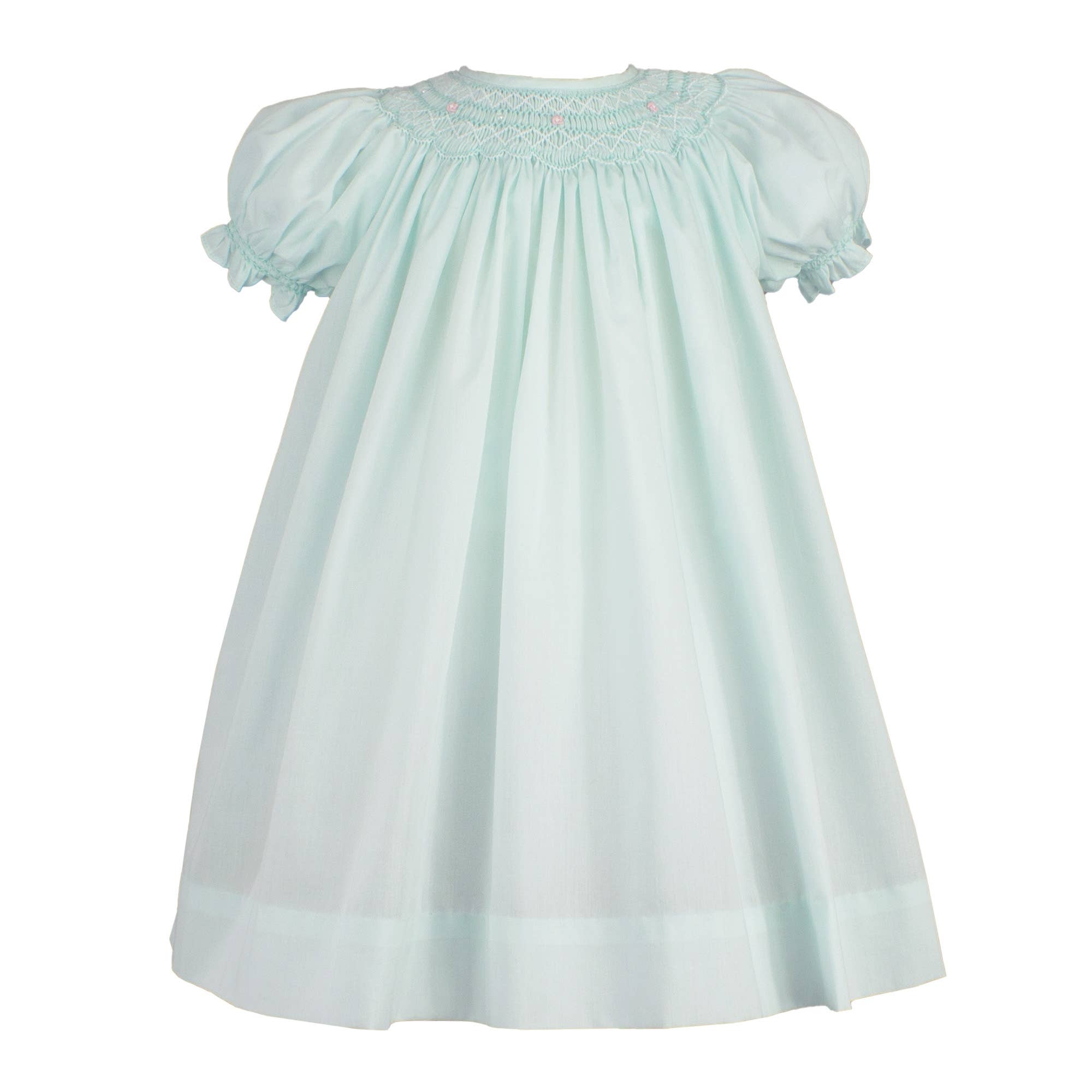 Bishop Smocked Dress with Pearls