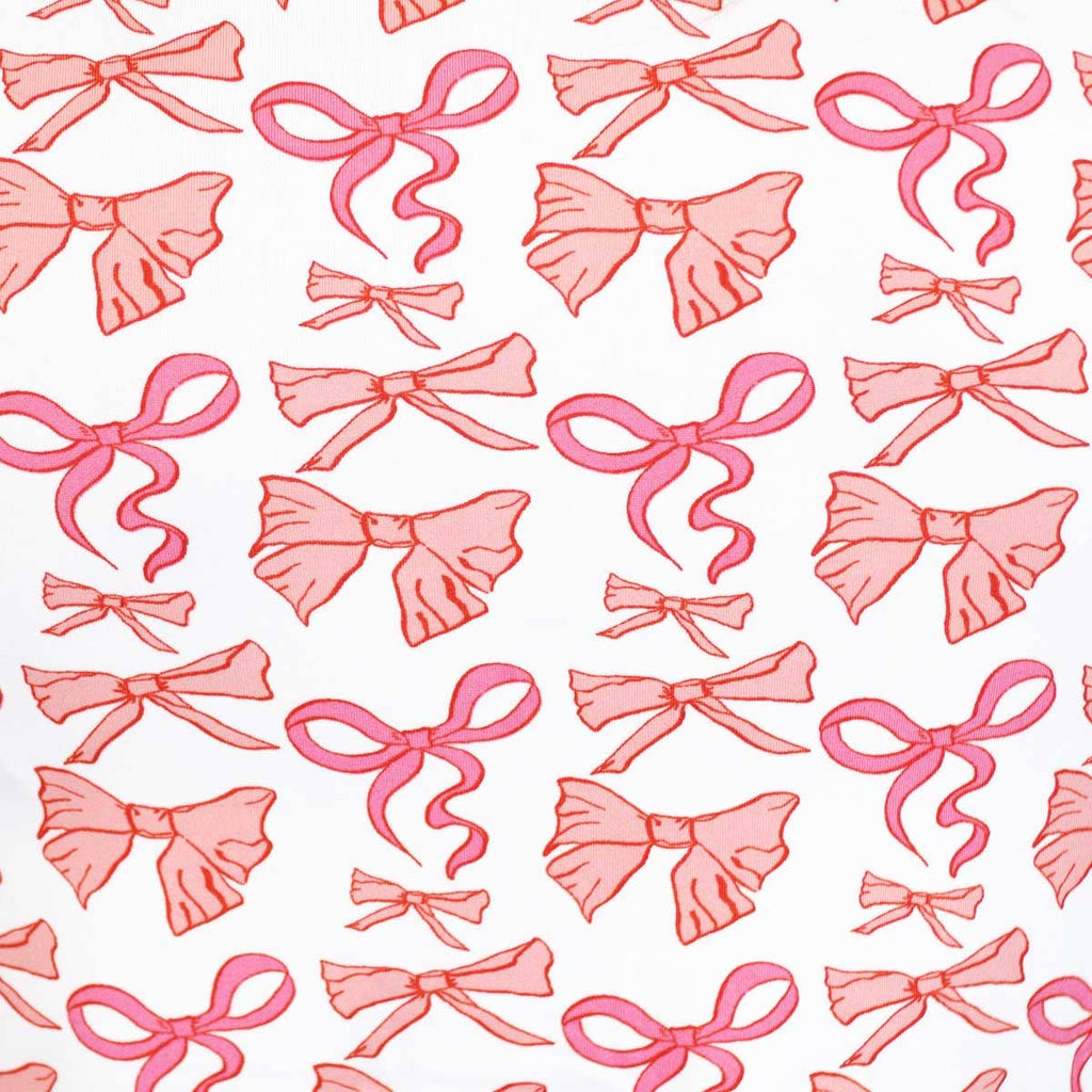 Girl's Sutton Bow Sleep Short Set   White/Pink   -Asst.