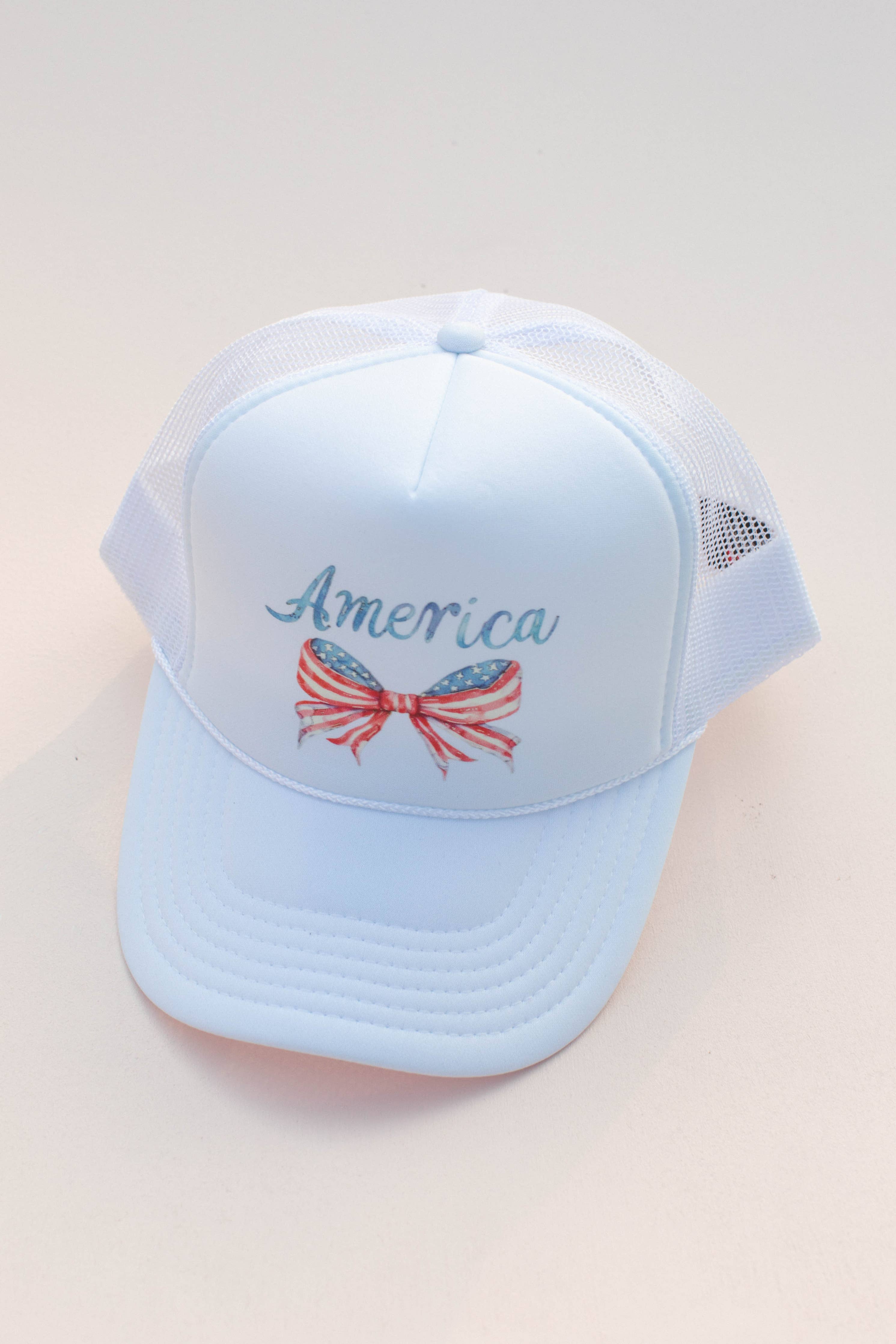 Kids or Adults Coquette Bow America July 4 Trucker Hat