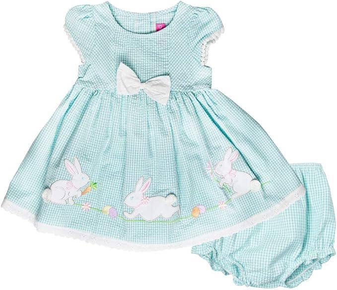 Good Lad Newborn/Infant Baby Girls Turquoise Easter Dress