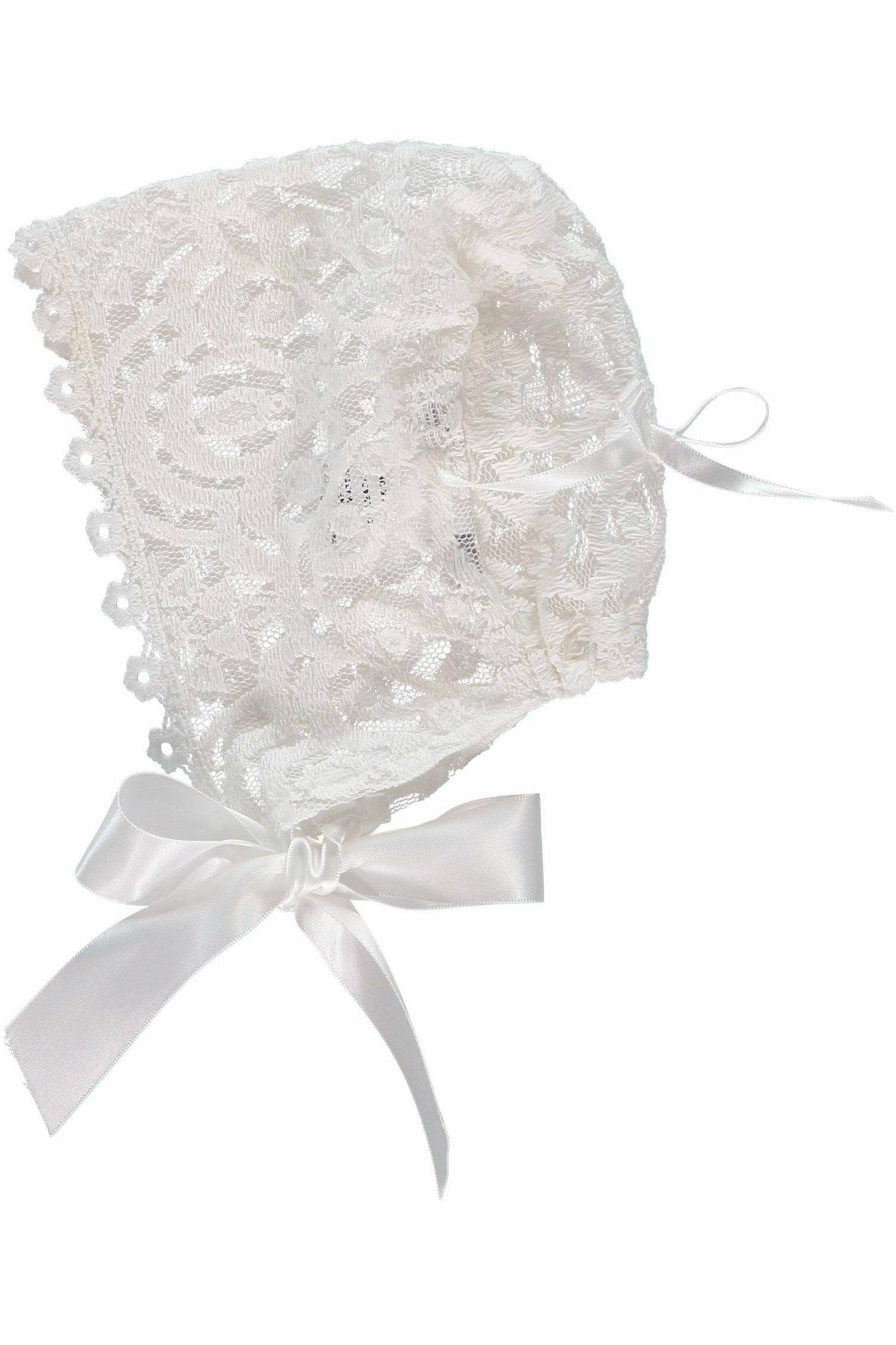 Baby Girls Elegant Lace Bonnet