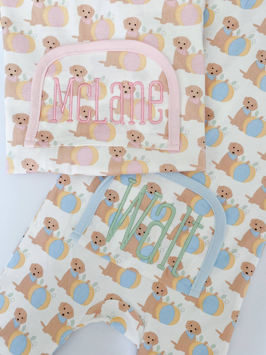 Pink Pumpkin Puppy Organic Cotton Zip Pajamas