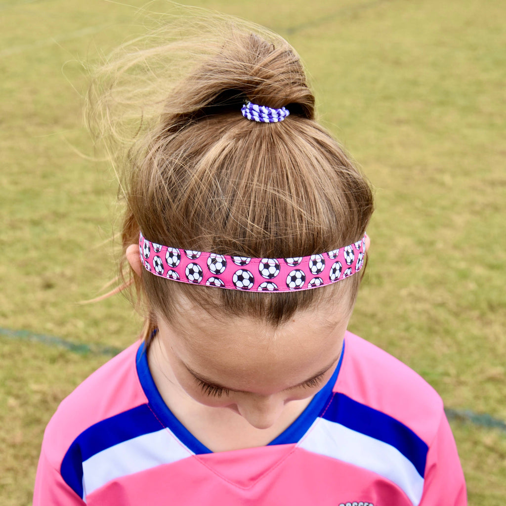 Adjustable No Slip Soccer Headbands: Blue / 1 Pack