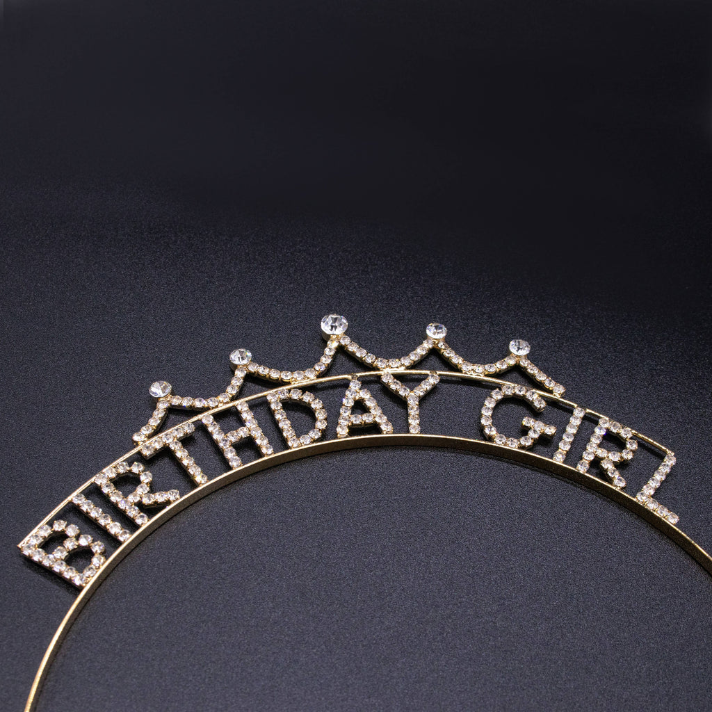Happy Birthday Headband - Sparkle Rhinestone Crowns Tiaras
