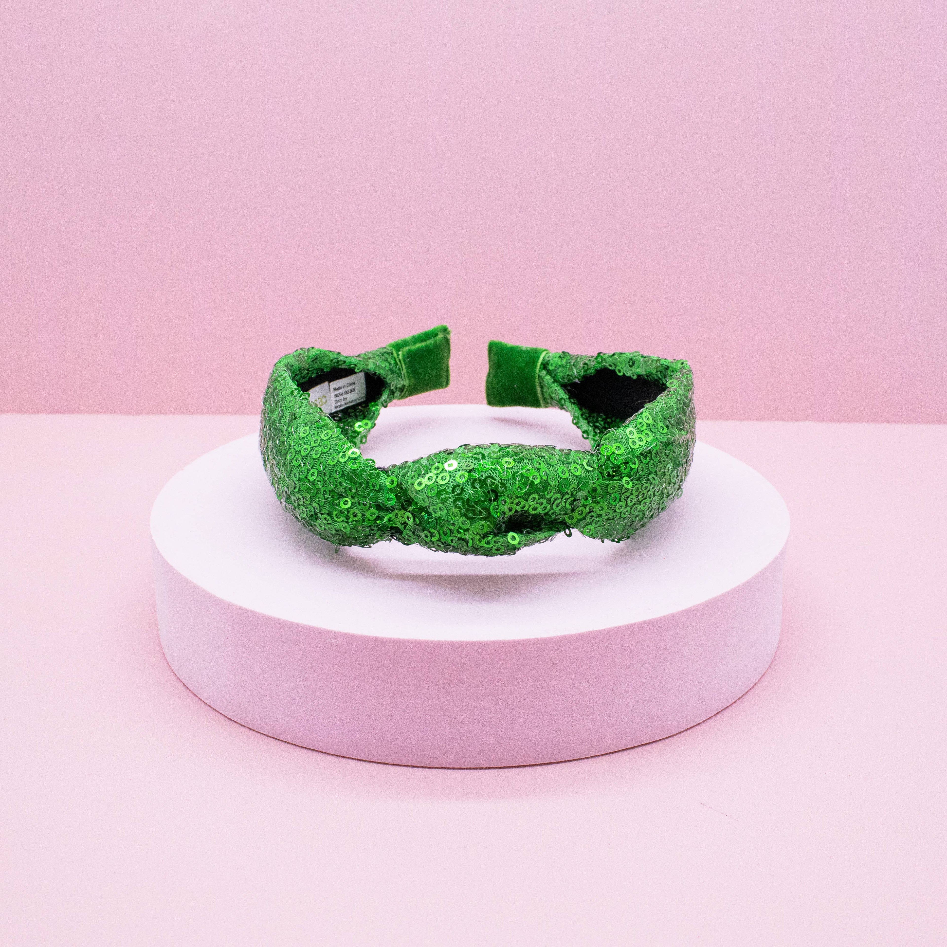 Sequin Knot Headband - Valentine's, Christmas, St. Patrick's