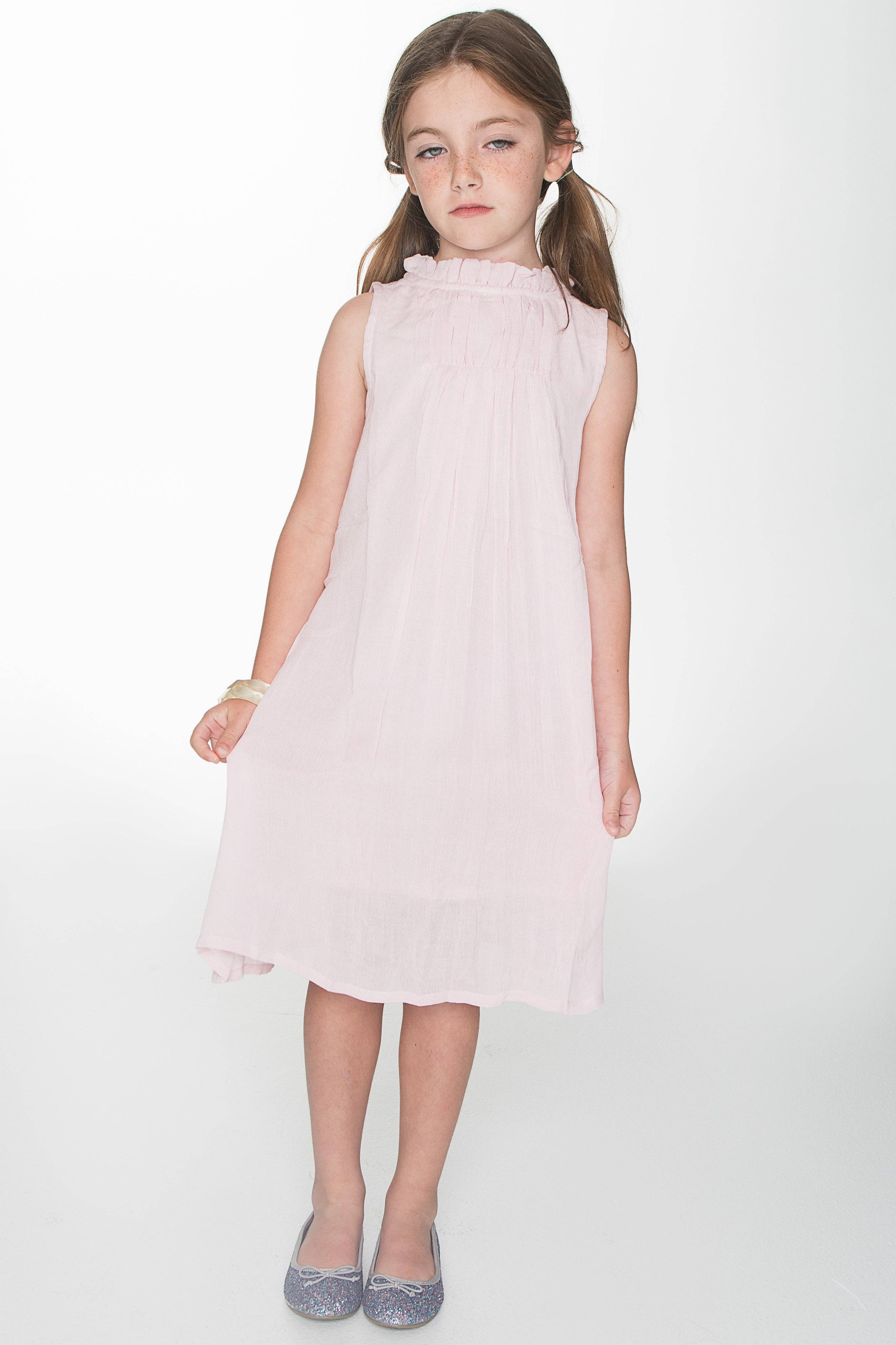 Light Pink Ruched Detail Shift Dress : Toddler : Tween : Kids