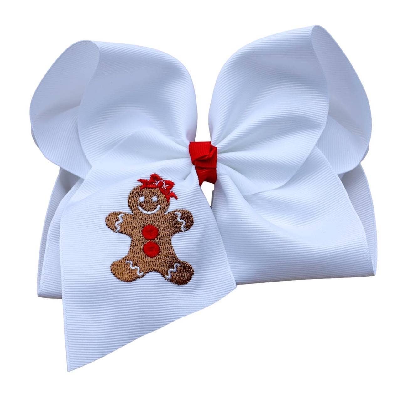 Gingerbread Embroidered Bow