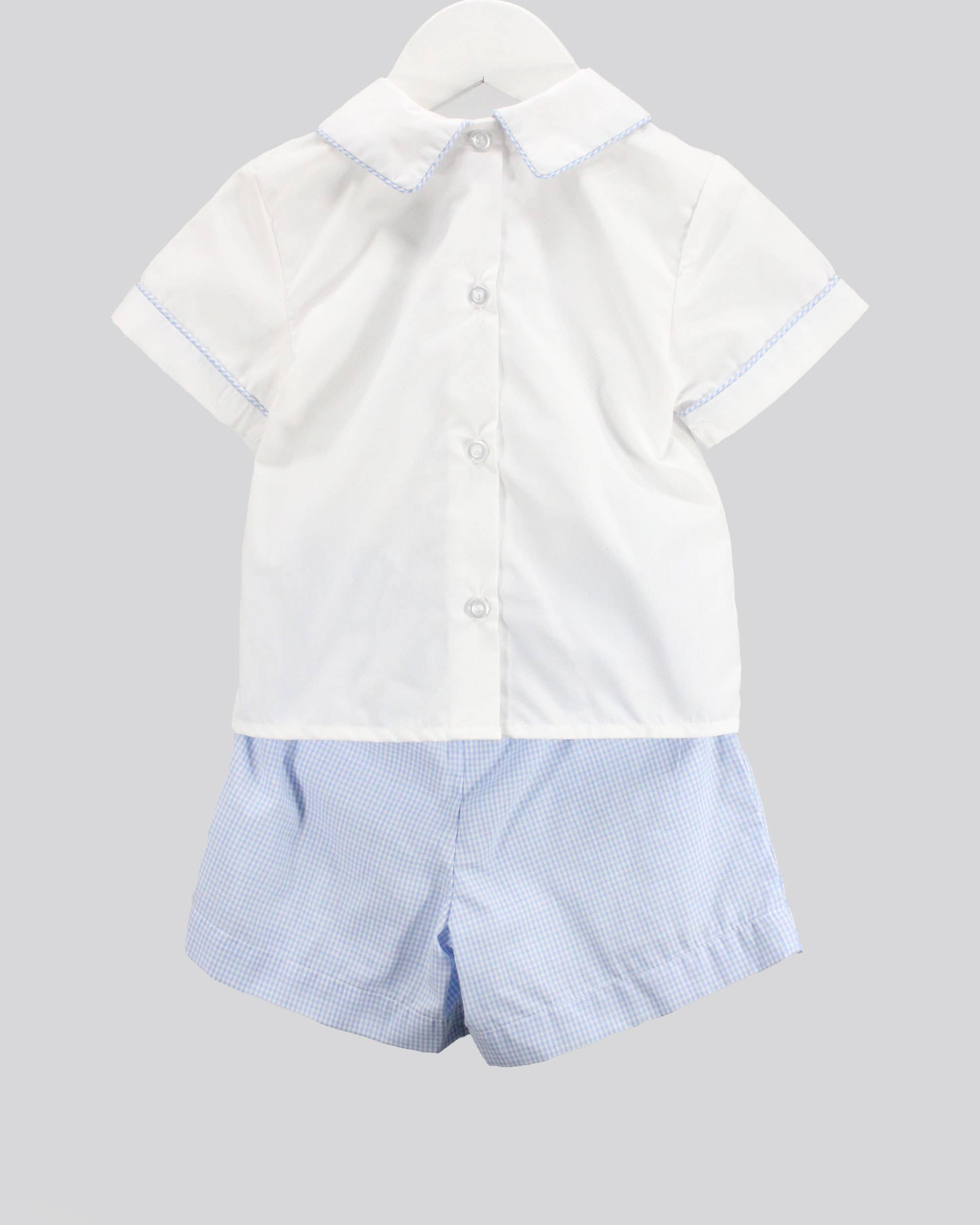 Light Blue Gingham Edward Set