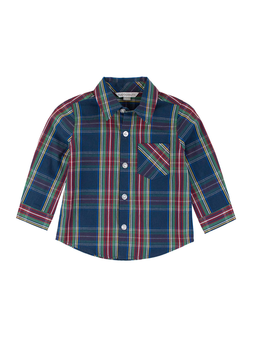 Boys Winter Nights Plaid Long Sleeve Button Down Shirt