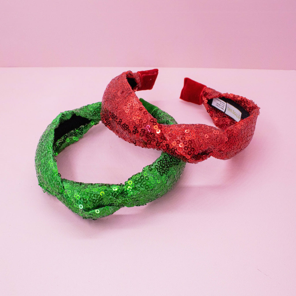 Sequin Knot Headband - Valentine's, Christmas, St. Patrick's