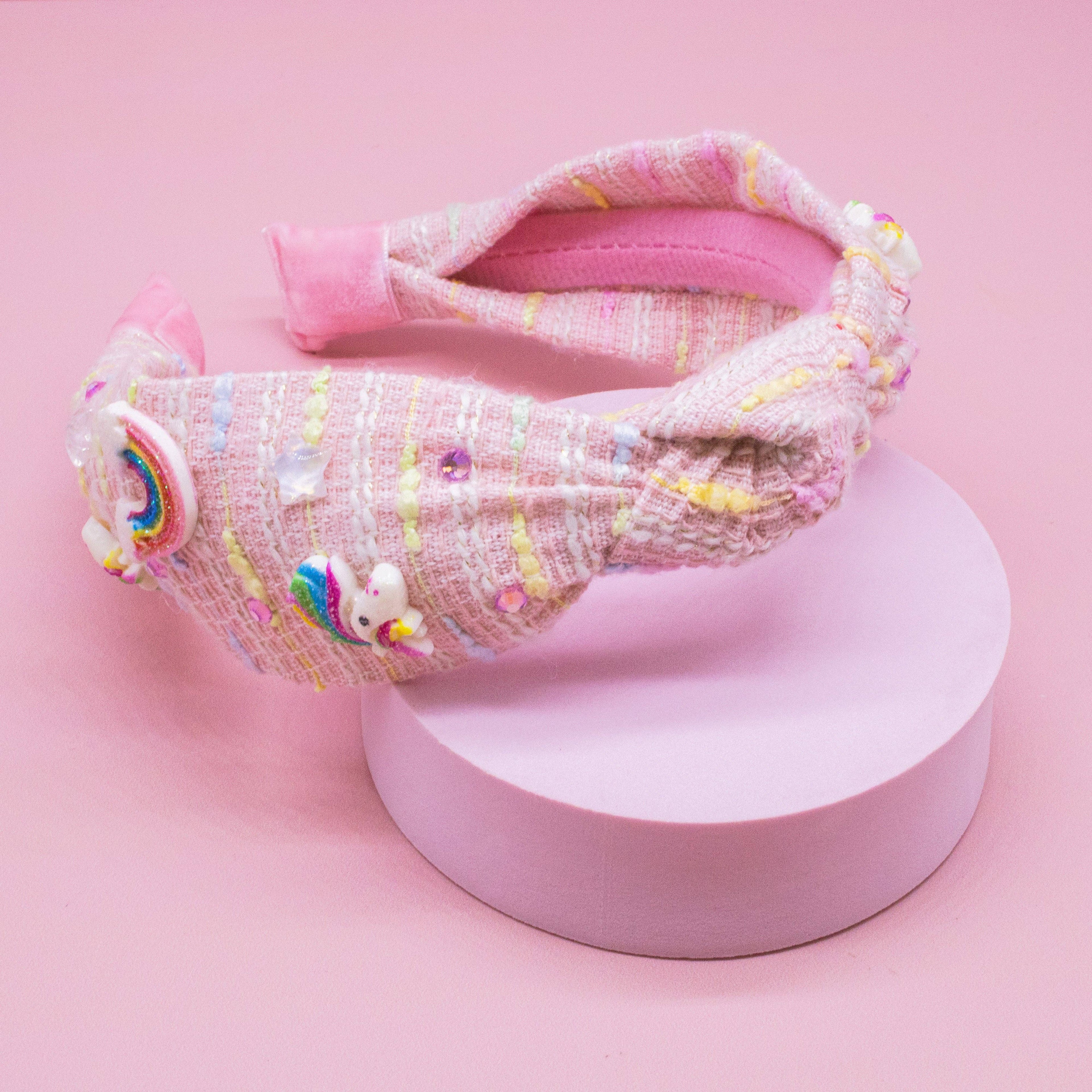 Unicorn Knotted Headband - Rainbow Knot Hair Band for Kids
