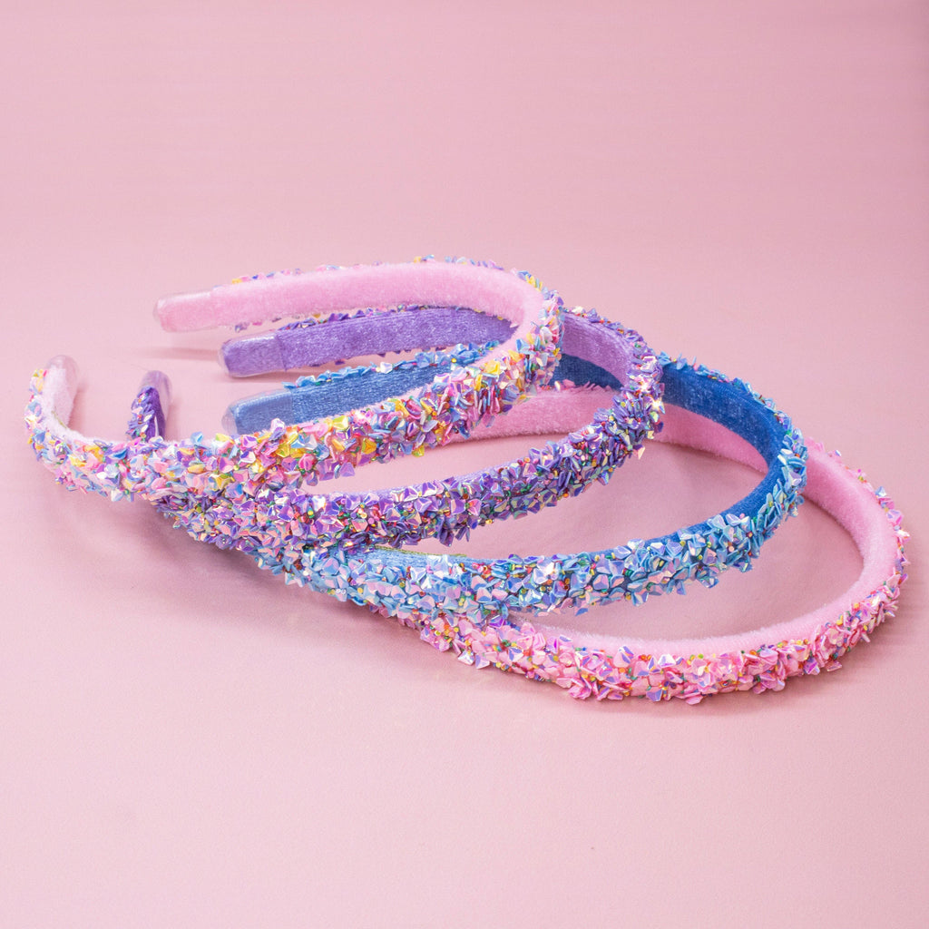 Thin Sequin Headband - Non Slip Hair Accessories for Kids